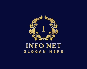 Luxury Wreath Hotel logo design