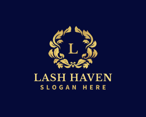 Luxury Wreath Hotel logo design