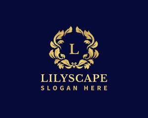 Luxury Wreath Hotel logo design