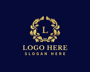 Luxury Wreath Hotel logo design