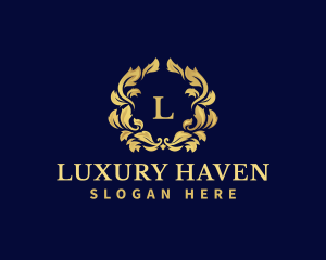 Hotel - Luxury Wreath Hotel logo design