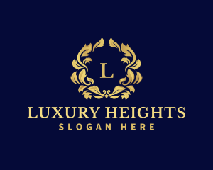 Luxury Wreath Hotel logo design