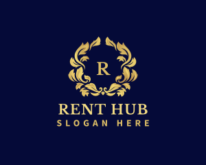 Luxury Wreath Hotel logo design