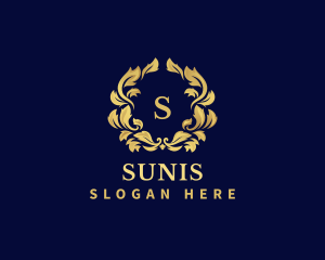 Luxury Wreath Hotel logo design