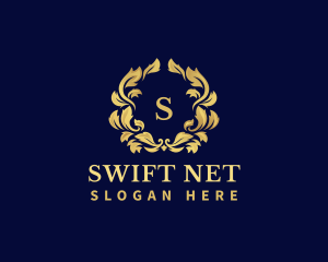 Luxury Wreath Hotel logo design