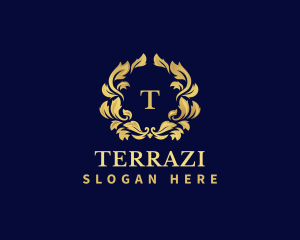 Luxury Wreath Hotel logo design