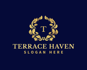 Luxury Wreath Hotel logo design