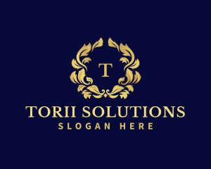 Luxury Wreath Hotel logo design