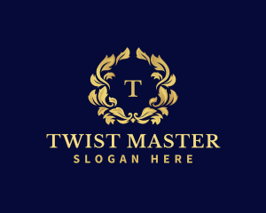 Luxury Wreath Hotel logo design