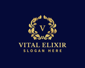 Luxury Wreath Hotel logo design