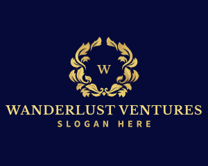 Luxury Wreath Hotel logo design