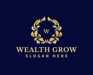 Luxury Wreath Hotel logo design