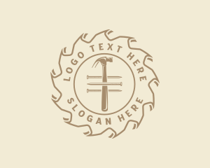 Craftsmen - Lumberjack Carpentry Tools logo design