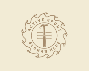 Lumberjack Carpentry Tools Logo