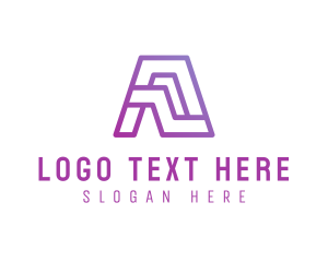 Strong - Maze Tech Letter A logo design