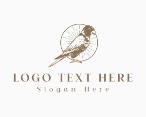 Frilled Lizard - Wild Bird Parrot logo design