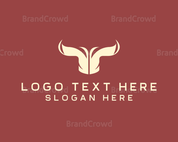 Bison Horns Letter T Logo