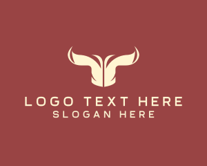 Zoo - Bison Horns Letter T logo design