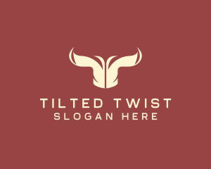 Bison Horns Letter T logo design