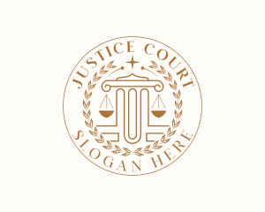 Court - Judicial Court Paralegal logo design