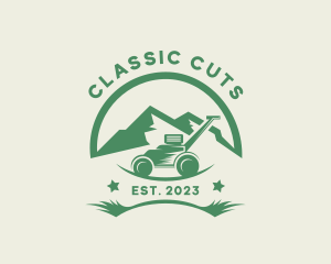 Lawn Mower Mountain logo design