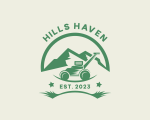 Lawn Mower Mountain logo design