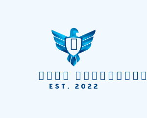 Falcon Wings Shield Aviation  logo design