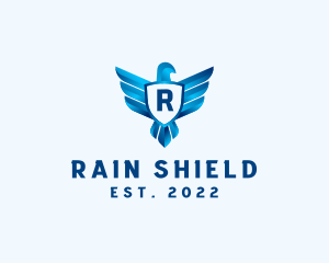 Falcon Wings Shield Aviation  logo design