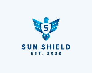 Falcon Wings Shield Aviation  logo design