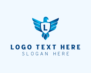 Animal - Falcon Wings Shield Aviation logo design