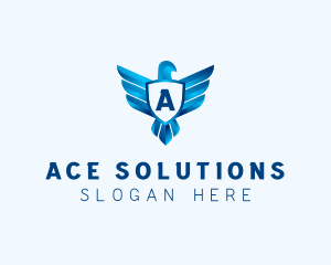 Falcon Wings Shield Aviation  logo design