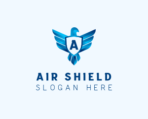 Falcon Wings Shield Aviation  logo design