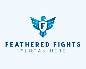 Falcon Wings Shield Aviation  logo design