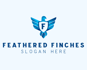 Falcon Wings Shield Aviation  logo design