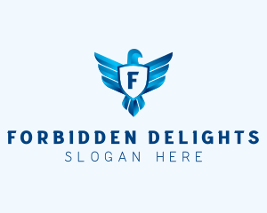 Falcon Wings Shield Aviation  logo design