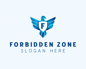 Falcon Wings Shield Aviation  logo design