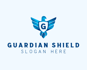 Falcon Wings Shield Aviation  logo design