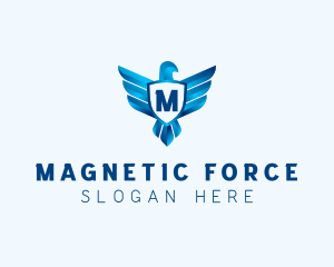 Falcon Wings Shield Aviation  logo design