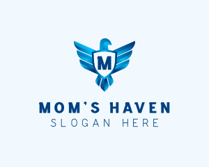 Falcon Wings Shield Aviation  logo design