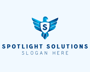 Falcon Wings Shield Aviation  logo design