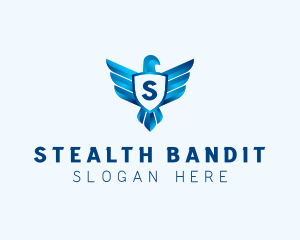 Falcon Wings Shield Aviation  logo design