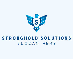 Falcon Wings Shield Aviation  logo design