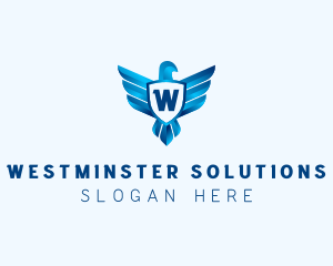 Falcon Wings Shield Aviation  logo design