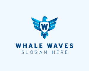 Falcon Wings Shield Aviation  logo design