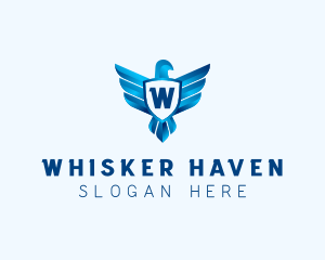 Falcon Wings Shield Aviation  logo design