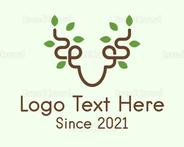 Minimalist Natural Deer Logo