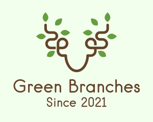 Branches - Minimalist Natural Deer logo design