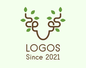 Horns - Minimalist Natural Deer logo design