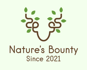 Minimalist Natural Deer logo design