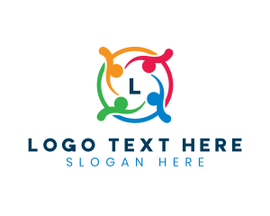 Social - People Community Team logo design